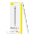 Aktívny stylus Baseus Smooth Writing Series s nabíjaním zo zásuvky, blesk (biely)