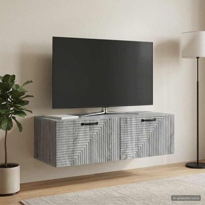 vidaXL Nástenná TV skrinka 98 x 41 x 30 cm Sivá sonoma