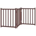 vidaXL Brána pre psa skladacia 3 panely 150 cm masívne jedľové drevo