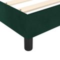 vidaXL Posteľný rám s boxspringom tmavozelený 90x200 cm zamat