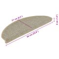 vidaXL Samolepiace nášľapy na schody, sisalový vzhľad 15 ks 65x21x4 cm