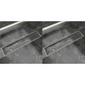 vidaXL Rovný sprchový odtok 2 ks 530x140 mm nehrdzavejúca oceľ