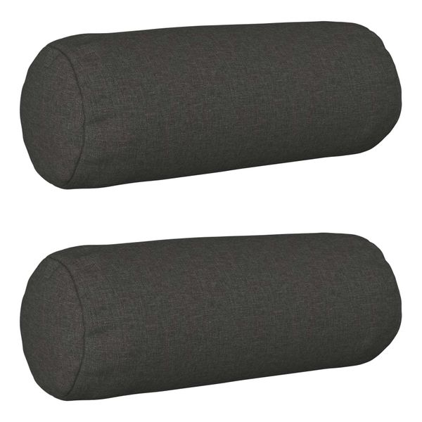 vidaXL Poťah na podložku 2 pcs HEERLEN Tmavosivá Ø 15 x 40 cm