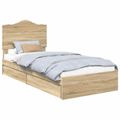vidaXL Úložná posteľ Sonoma dub 90 x 200 cm Kompozitné drevo