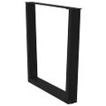 vidaXL Nohy k jedálenskému stolu v tvare V, 3 ks, čierne, 80 x (72-73,3) cm, oceľ