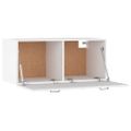 vidaXL Nástenná skrinka biela 80x35x36,5 cm spracované drevo