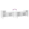 vidaXL TV skrinka biela 100x35x55 cm spracované drevo
