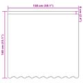 vidaXL Čipková záclona Biela 140 x 150 cm Polyester