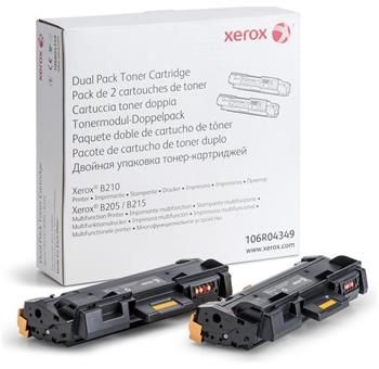 Xerox originálny toner 106R04349 dualpack (čierny, 2x 3000str.) pre B210/B205/B215 Toner, originálny, pre tlačiarne Xerox B210, B205, B215, dualpack, 2x 3000 strán, čierny