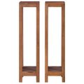 vidaXL Podstavce pod kvetináče 2 ks 25x25x100 cm tíkový masív