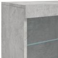 vidaXL Komoda s LED svetlami betónovo-sivá 142,5x37x67 cm