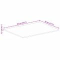 vidaXL Stolová doska 90x70x1,5 cm obdĺžnik masívne recyklované drevo