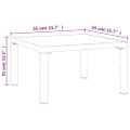 vidaXL Záhradný konferenčný stolík sivý 55x55x31 cm DPC a oceľ