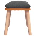 vidaXL Podnožka tmavosivá 45x29,5x35 cm látka a umelá koža