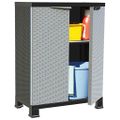 vidaXL Plastová skrinka 68x39x92 cm ratanový dizajn