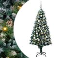 vidaXL Umelý vianočný stromček Zelená 180 cm PVC a Oceľ a Plast