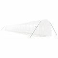 vidaXL Fóliovník s oceľovým rámom biely 48 m² 24x2x2 m