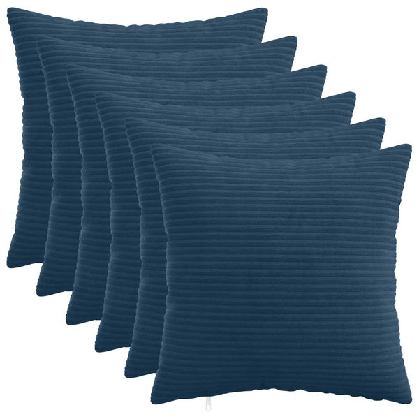 vidaXL Poťah na podložku 6 pcs HEERLEN Námornícka modrá 35 x 35 cm