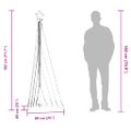 vidaXL LED vianočný stromček 339 LED studená biela 182 cm