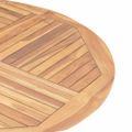 vidaXL Skladací záhradný stôl Ø 120 cm, tíkový masív
