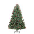 vidaXL Umelý Sklápací Vianočný Stromček Zelená 180 cm PVC a kov