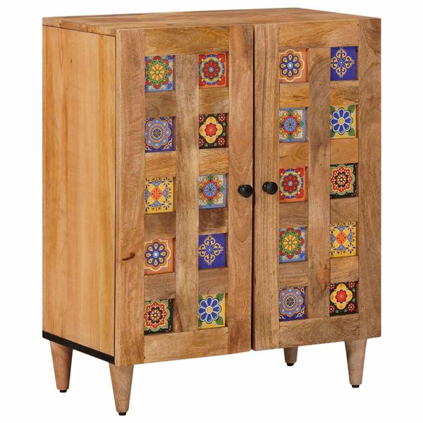 vidaXL Servírovacia skriňa Prírodná 60 x 33 x 75 cm