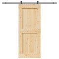 vidaXL Posuvné dvere NARVIK Prírodná a čierna 95 x 210 cm (213,5 cm)