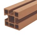 vidaXL Oplotenie 5 štvorcových 1 šikmý panel drevoplast 973x187 cm hnedé