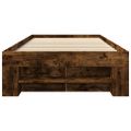 vidaXL Posteľný rám bez matraca dymový dub 75x190 cm kompozitné drevo