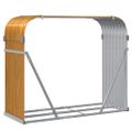 vidaXL Držiak na polená drevený vzhľad 120x45x100 cm pozinkovaná oceľ