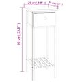 vidaXL Príručný stolík so zásuvkou 25x25x60cm masívne orechové drevo