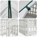 vidaXL 4 panelový psí výbeh s strechou 60 x 60 x 82 cm Plast Biela