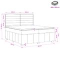 vidaXL Posteľ boxspring s matracom Tmavosivá 200 x 200 cm Látka