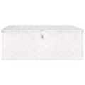 vidaXL Úložný box strieborný 100x55x37 cm hliník