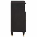 vidaXL Servírovacia skriňa Čierna 60 x 33 x 75 cm Masívne mango drevo