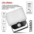 LED reflektor EMOS ZS2912 TAMBO so senzorom pohybu, 10 W, 1000 lm, čierny