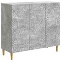 vidaXL Servírovacia skriňa Betónovo sivá 89 x 34,5 x 80 cm