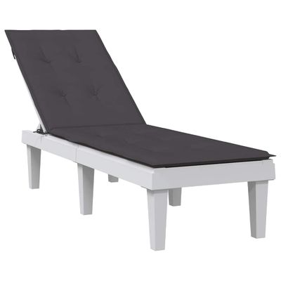 vidaXL Vankúš na lehátko antracitová melanž (75+105) x 50 x 4 cm látka