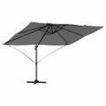 vidaXL Slnečník 351 x 250 x 260 cm Polyester a hliník Antracit