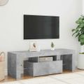 vidaXL TV skrinka s LED svetlami betónová sivá 120x35x40 cm