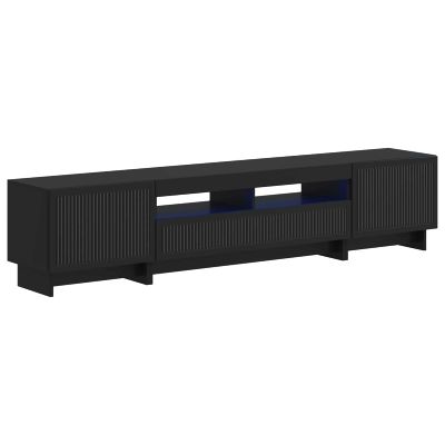 vidaXL 5-dielny LED TV kabinet Čierna Kompozitné drevo