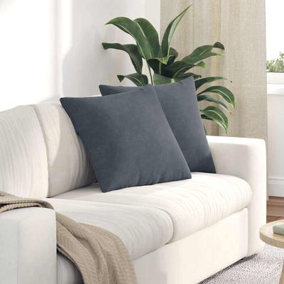 vidaXL Vankúše na pohovku 2 pcs Tmavo šedá 50 x 50 cm