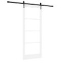 vidaXL Posuvné dvere 83 x 202 cm Masívne borovicové drevo a sklo
