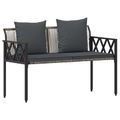 vidaXL Záhradné lavičky 2 -Seater 116 x 56 x 75 cm polyratan
