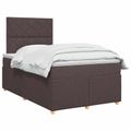vidaXL Posteľ boxspring s matracom Tmavohnedá 120 x 200 cm Látka