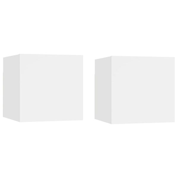 vidaXL Nočné stolíky 2 ks, biele 30,5x30x30 cm, kompozitné drevo