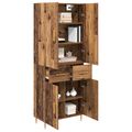 vidaXL Highboard Staré drevo 69,5 x 34 x 180 cm Kompozitné drevo