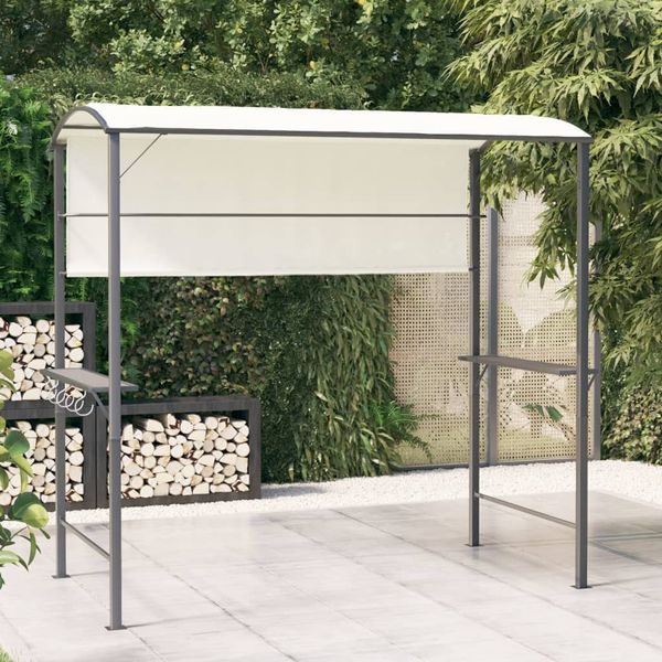 vidaXL Altánok so strechou 220x110x200 cm krémový