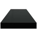 vidaXL Plávajúce nástenné police 4ks, lesklé čierne 80x23,5x3,8cm, MDF