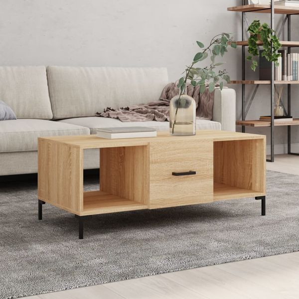 vidaXL Konferenčný stolík dub sonoma 102x50x40 cm kompozitné drevo